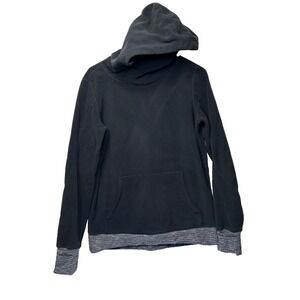 Lululemon Women Size 8 Black Runaway Fleece Hoodie Pullover Coco Pique